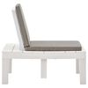 vidaXL Salon de jardin 5 pcs Plastique Blanc
