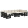 vidaXL Ensemble de canap&eacute; de jardin 11 pcs Noir polyrotin