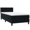 vidaXL Sommier &agrave; lattes de lit avec matelas noir 100x220 cm velours