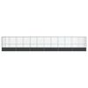 vidaXL Voli&egrave;re avec extension argent&eacute; 1250,5x107x212 cm acier