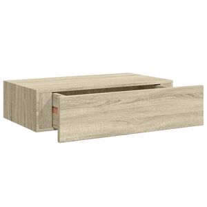 vidaXL &Eacute;tag&egrave;re &agrave; tiroir murale ch&ecirc;ne 40x23,5x10 cm MDF