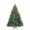 vidaXL Sapin de No&euml;l artificiel avec 300 LED Vert 180 cm PE et PVC