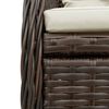 vidaXL Ensemble &agrave; manger de jardin et coussins 7 pcs marron rotin