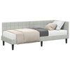 vidaXL Cadre de lit d'angle avec matelas 2 pc Gris clair 80 x 200 cm