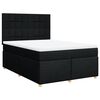 vidaXL Sommier &agrave; lattes de lit avec matelas Noir 140x200 cm Tissu