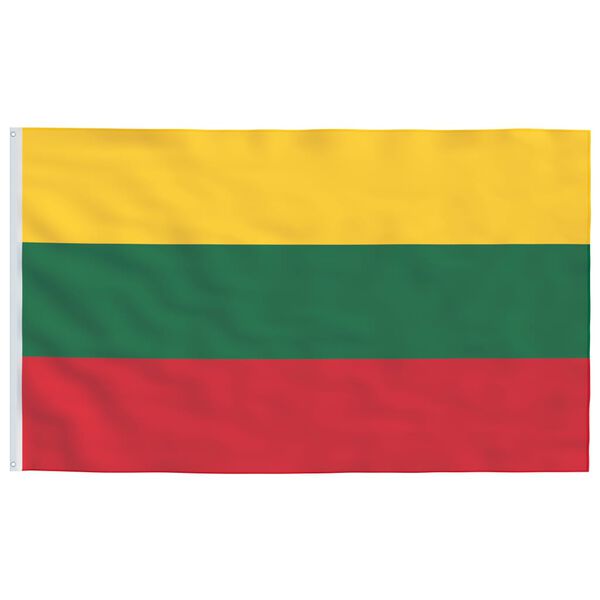 vidaXL Drapeau de la Lituanie et m&acirc;t 5,55 m Aluminium