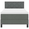 vidaXL Lit &agrave; ressorts avec matelas Gris fonc&eacute; 90 x 200 cm tissu