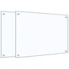 vidaXL Dosserets de cuisine 2 pcs transparent 70x50 cm verre tremp&eacute;