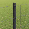 vidaXL Cl&ocirc;ture avec poteau Gris 1,2 x 25 m Acier