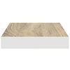 vidaXL &Eacute;tag&egrave;re murale flottante ch&ecirc;ne et blanc 50x23x3,8 cm MDF