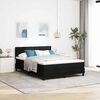 vidaXL Lit &agrave; ressorts avec matelas avec LED Noir 140 x 190 cm tissu