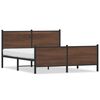 vidaXL Cadre de lit en m&eacute;tal sans matelas ch&ecirc;ne marron 160x200 cm