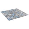 vidaXL Carreaux mosa&iuml;que 22 pcs Gris et bleu 30x30 cm Verre