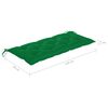 vidaXL Banc de jardin avec coussin vert 120 cm Bois de teck massif