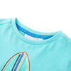 T-shirt pour enfants avec manches courtes aqua 92