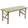 vidaXL Banc de jardin pliable avec coussin 118 cm Bambou