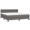 vidaXL Sommier &agrave; lattes de lit avec et matelas et LED Gris 160x200 cm