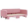 vidaXL Lit de jour avec lit gigogne rose 100x200 cm velours