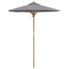 vidaXL Parasol de jardin &Oslash; 180 x 230 cm Bambou Rond Gris fonc&eacute;
