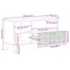 vidaXL Meuble TV Blanc 80 x 33,5 x 46 cm Bois de mangue massif