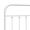 vidaXL T&ecirc;te de lit m&eacute;tal blanc 160 cm
