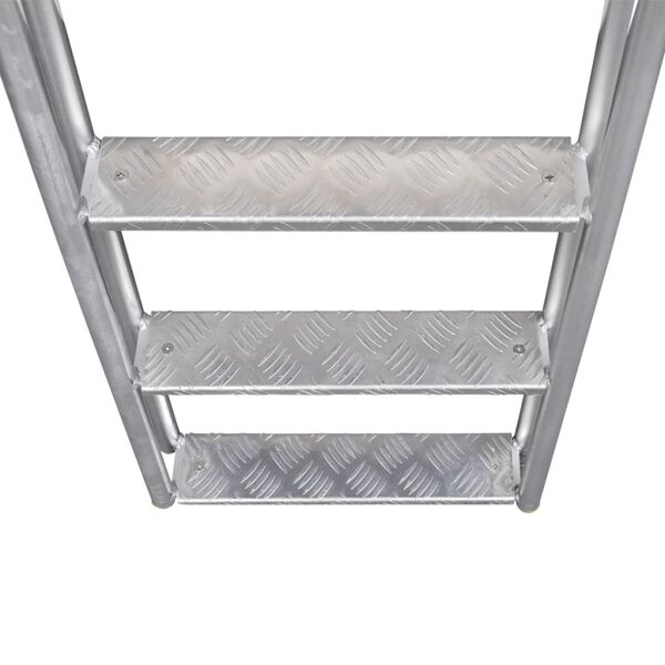 vidaXL &Eacute;chelle de piscine/quai &agrave; 4 marches Aluminium 167 cm