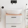 vidaXL Comptoir de salle de bain marron clair 40x40x2 cm bois trait&eacute;