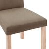 vidaXL Chaises &agrave; manger lot de 4 taupe tissu