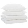 vidaXL Couette avec oreiller 3 pc Blanc Microfibre