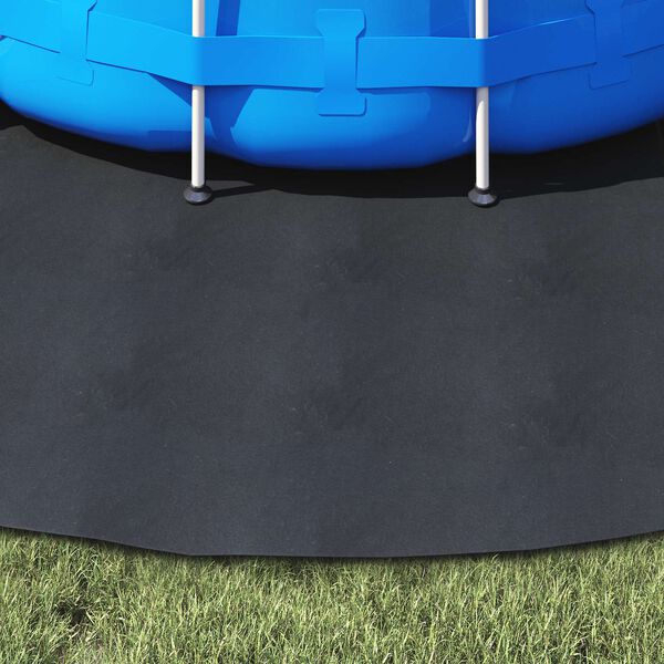vidaXL Tapis de piscine Noir &Oslash; 306 cm Tissu non tiss&eacute;