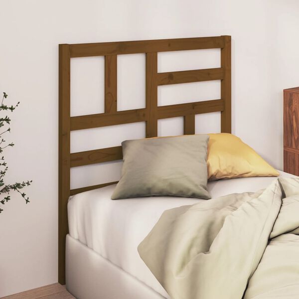 vidaXL T&ecirc;te de lit Marron miel 96x4x104 cm Bois massif de pin