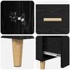 vidaXL Buffet Ch&ecirc;ne noir 34 x 69,5 x 90 cm Bois d'ing&eacute;nierie