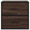 vidaXL Table de chevet murale ch&ecirc;ne marron 40x31x39,5 cm