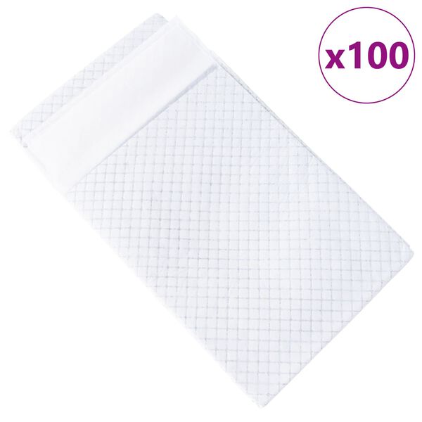 vidaXL Tapis d'entra&icirc;nement pour animaux en tissu non tiss&eacute; 100 pcs