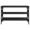 vidaXL Meuble TV Noir 80x40x50 cm Bois d'ing&eacute;nierie