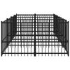 vidaXL Chenil d'ext&eacute;rieur pour chiens Acier 7,51 m&sup2;
