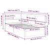 vidaXL Lit biblioth&egrave;que sans matelas 90x200 cm bois de pin massif