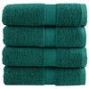 vidaXL Serviettes de toilette Premium SOLUND 4 pi&egrave;ces Vert 30 x 30 cm 600 g/m&sup2;