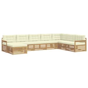 vidaXL Ensemble de canap&eacute;s d'ext&eacute;rieur 8 pc Blanc et cr&egrave;me