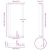 vidaXL Pieds de table de bar en forme de U, 2 pi&egrave;ces, acier naturel, 40 x (100-101) cm