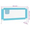 vidaXL Barri&egrave;re de s&eacute;curit&eacute; de lit d'enfant Bleu 160x25 cm Tissu