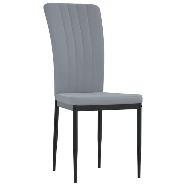 vidaXL Chaises à manger lot de 2 Gris clair Velours