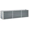 vidaXL Jardini&egrave;re sur&eacute;lev&eacute;e acier galvanis&eacute; 240x40x45 cm gris