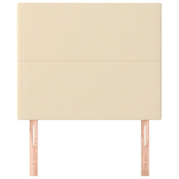 vidaXL T&ecirc;te de lit Cr&egrave;me 90x5x118/128 cm Tissu