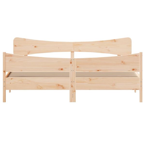 vidaXL Cadre de lit sans matelas 200x200 cm bois massif de pin