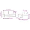 vidaXL Ensemble de canap&eacute;s 2 pcs avec coussins Cr&egrave;me Velours