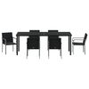 vidaXL Ensemble de salle &agrave; manger pour jardin 7 pcs Noir et gris