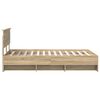 vidaXL Cadre de lit Ch&ecirc;ne Sonoma 120 x 123 cm Bois d'ing&eacute;nierie