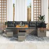 vidaXL Ensemble de canap&eacute; de jardin avec coussin 11 pcs Gris polyrotin