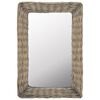 vidaXL Miroir Osier Marron 40 x 60 cm